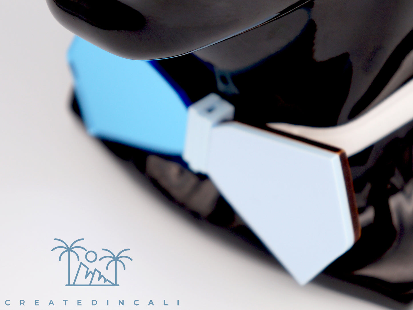 Light Blue & Light Blue Side Mirror | Modern