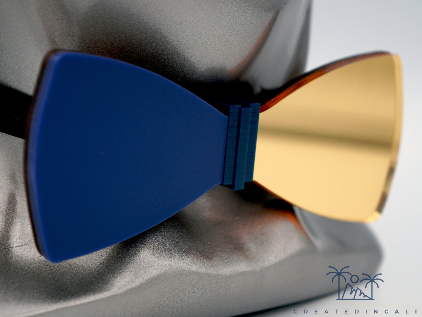 Navy & Gold Side Mirror | Classic